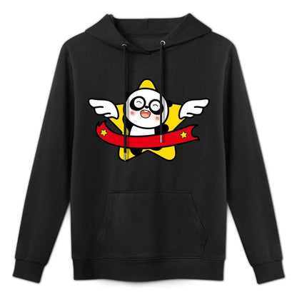 Batch-Printed Neutral Front Graphic Hoodies