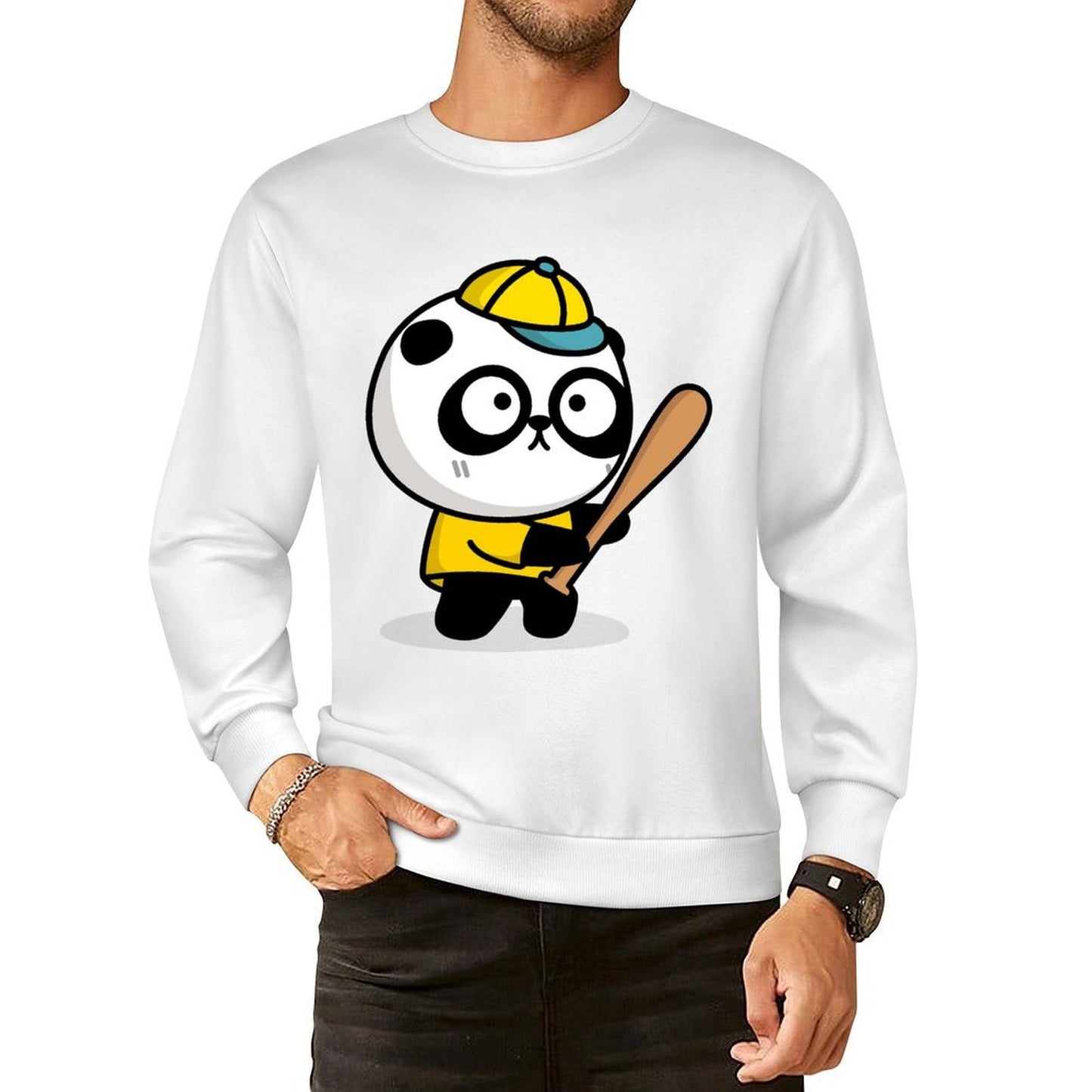 Front Patterned Long Sleeve TopTear-Resistant Neutral