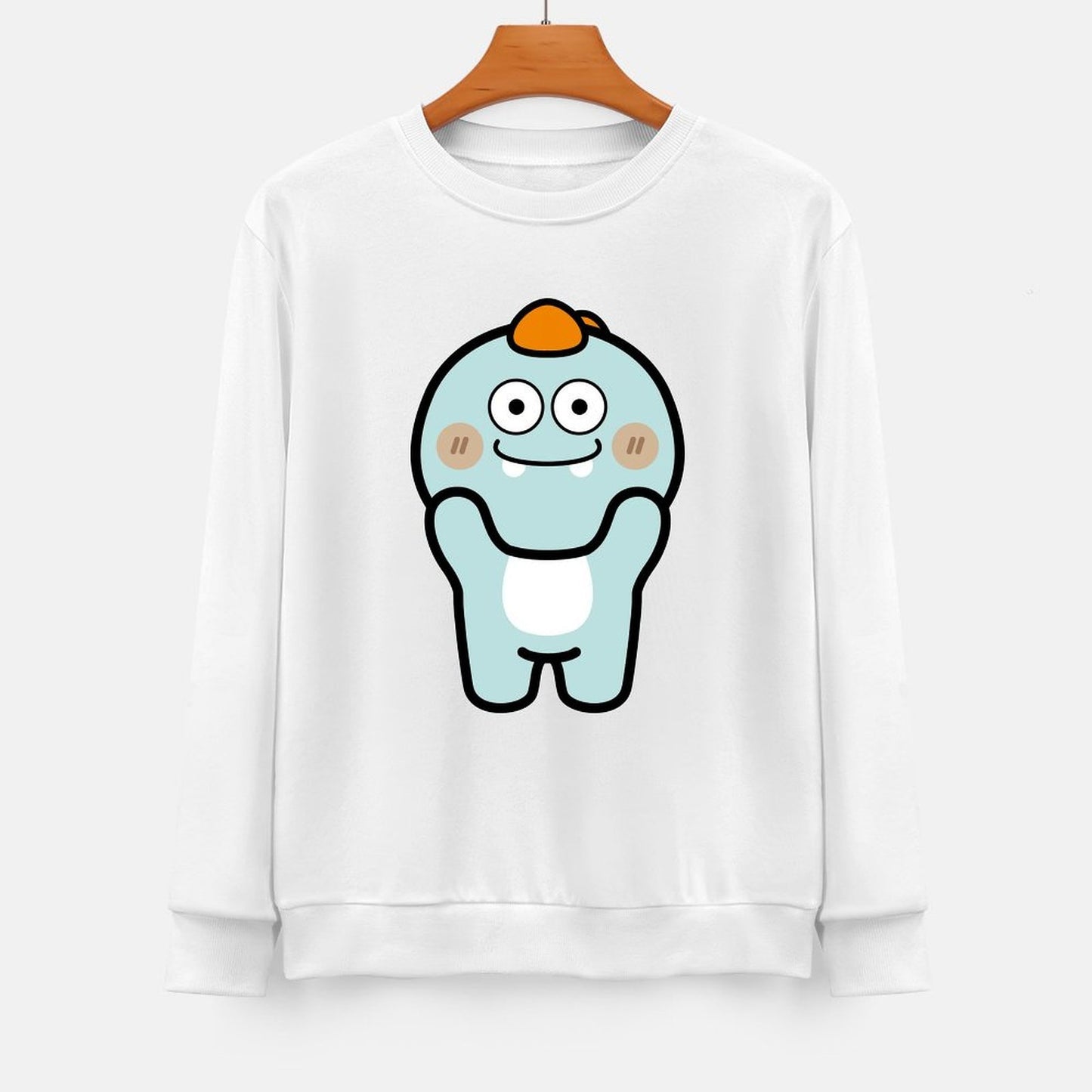 Front Patterned Long Sleeve TopStudio Tear-Resistant