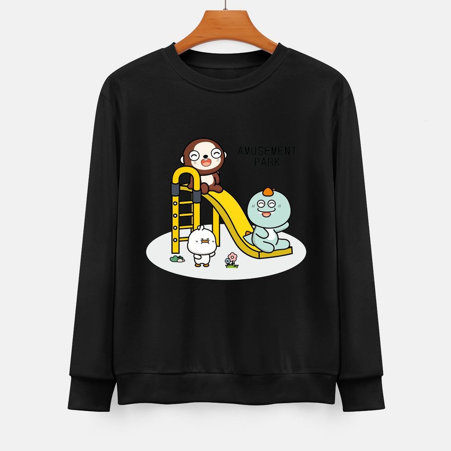 Front Patterned Long Sleeve TopPocket Tee Street