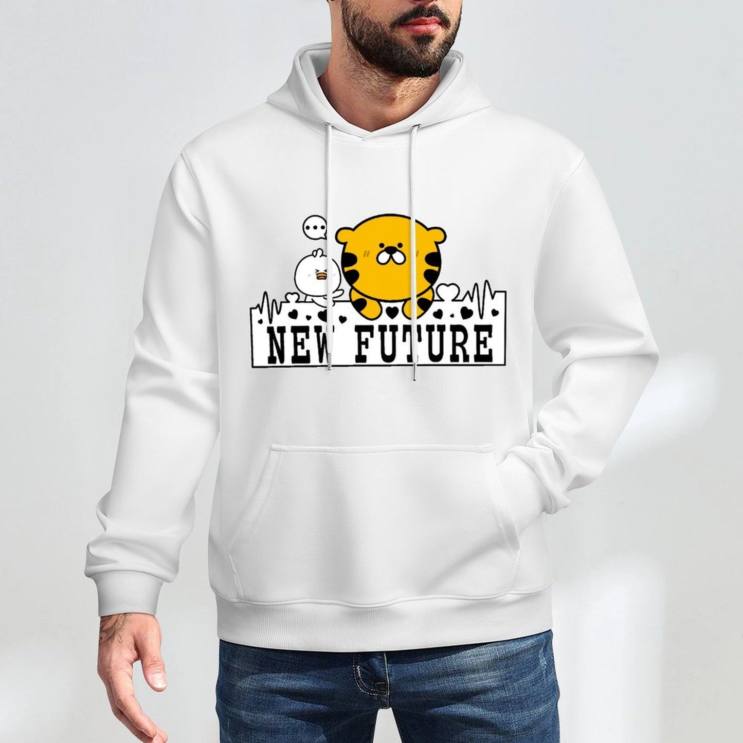 Crisp Print Regular Front Graphic Hoodies