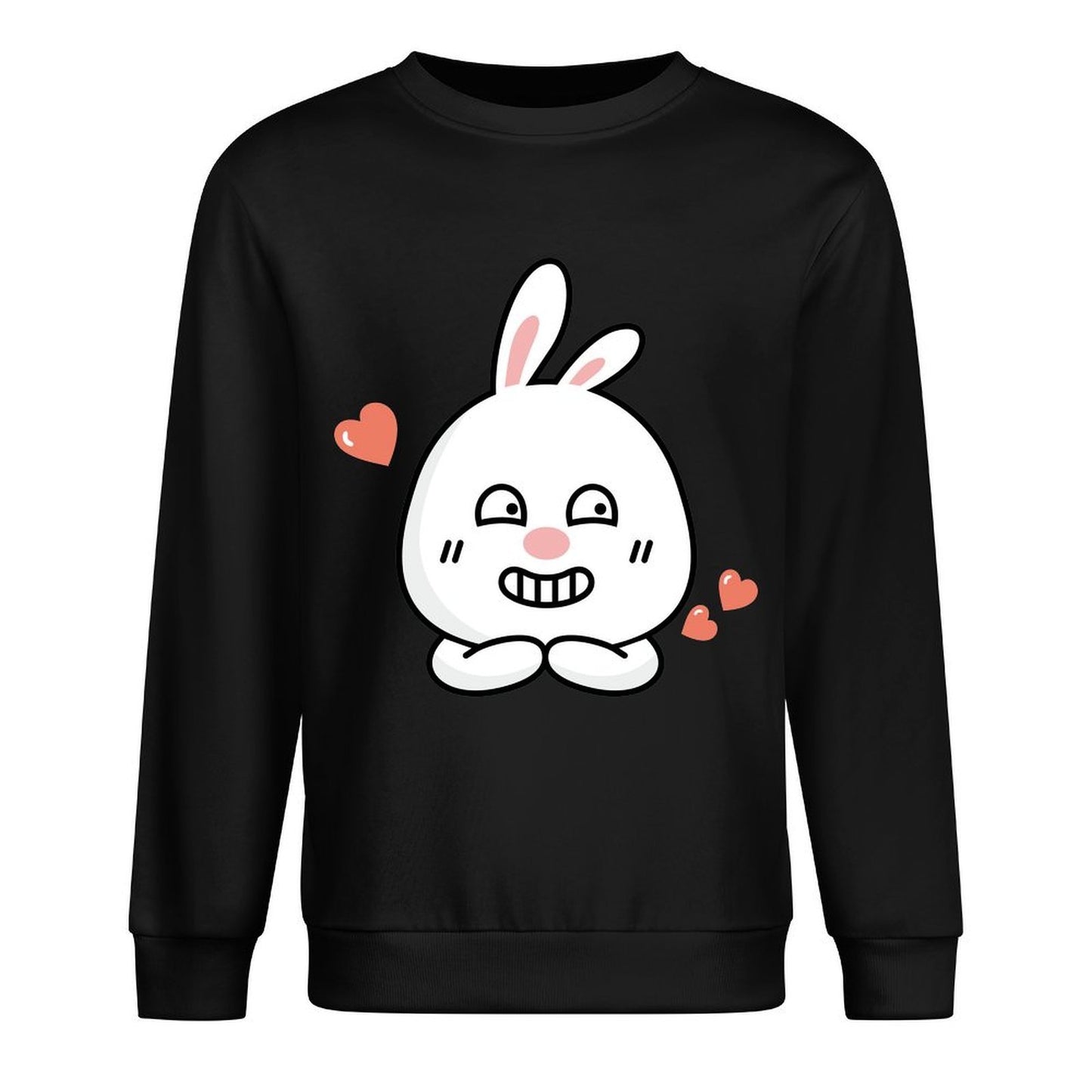 Front Patterned Long Sleeve TopMidweight Relaxed Fit