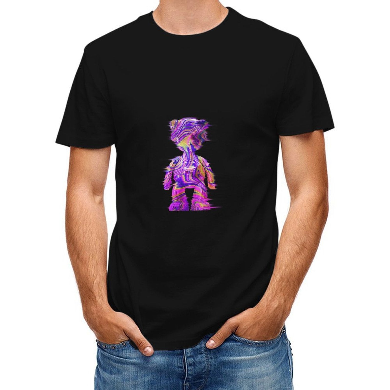 Inlex Bear T-shirtsMinimalist Double-Stitched T-Shirt