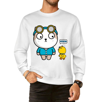 Front Patterned Long Sleeve TopSharp Simple