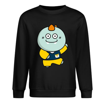 Front Patterned Long Sleeve TopVintage SoftLine