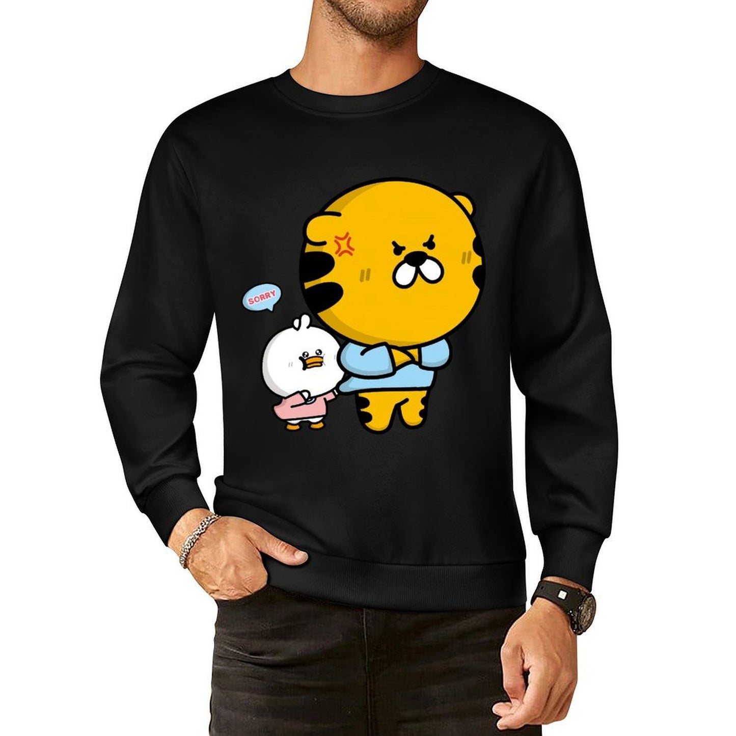 Front Patterned Long Sleeve TopHeavyweight CoreLine