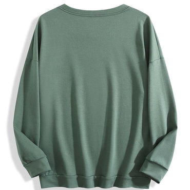 240g Crew Neck Sweatshirt - Gray-Green-back
