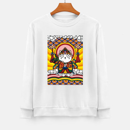 Front Patterned Long Sleeve TopEasyStyle Crew Neck