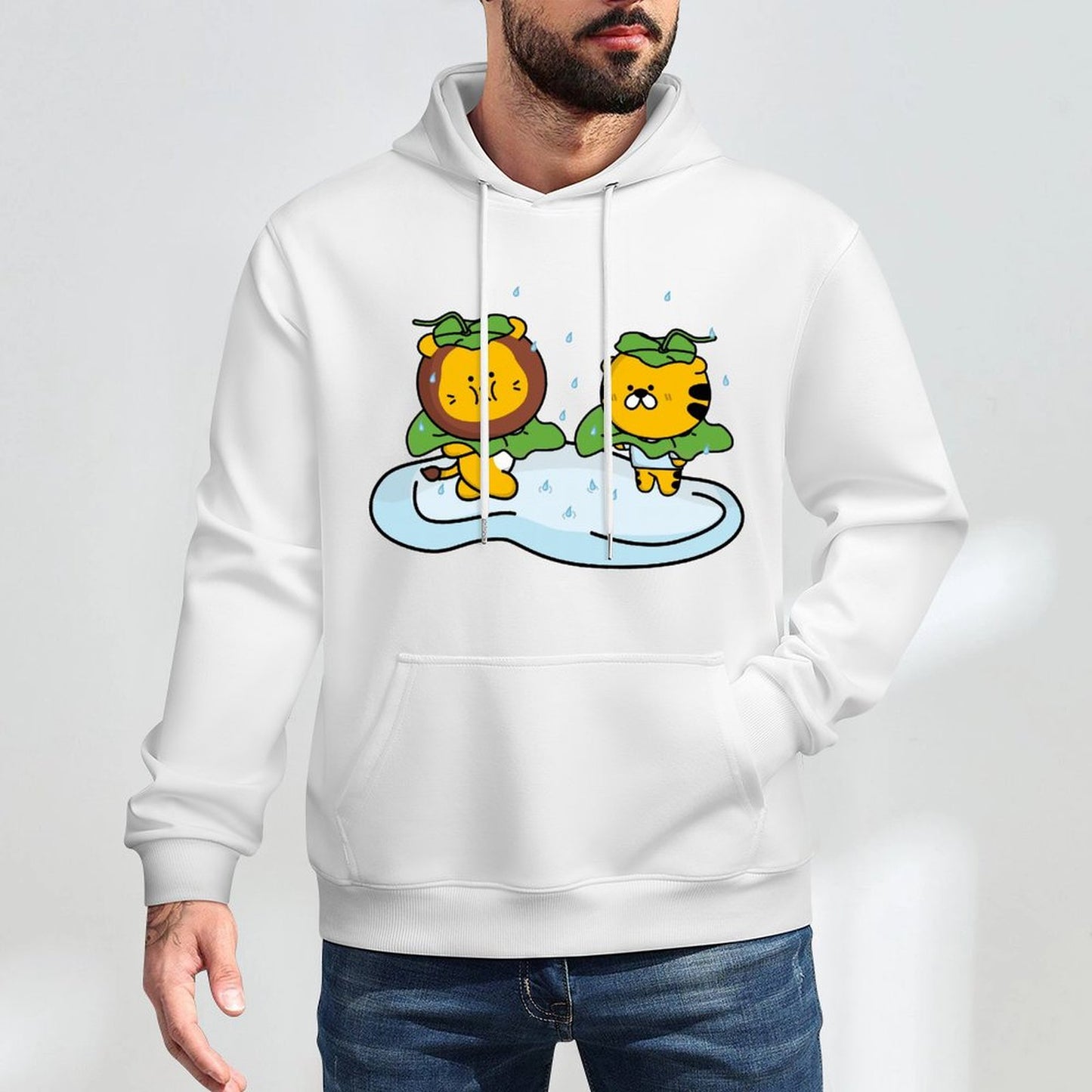 Sleek Neat Front Graphic Hoodies