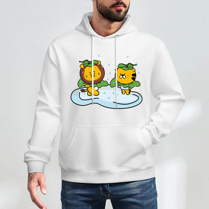 Sleek Neat Front Graphic Hoodies