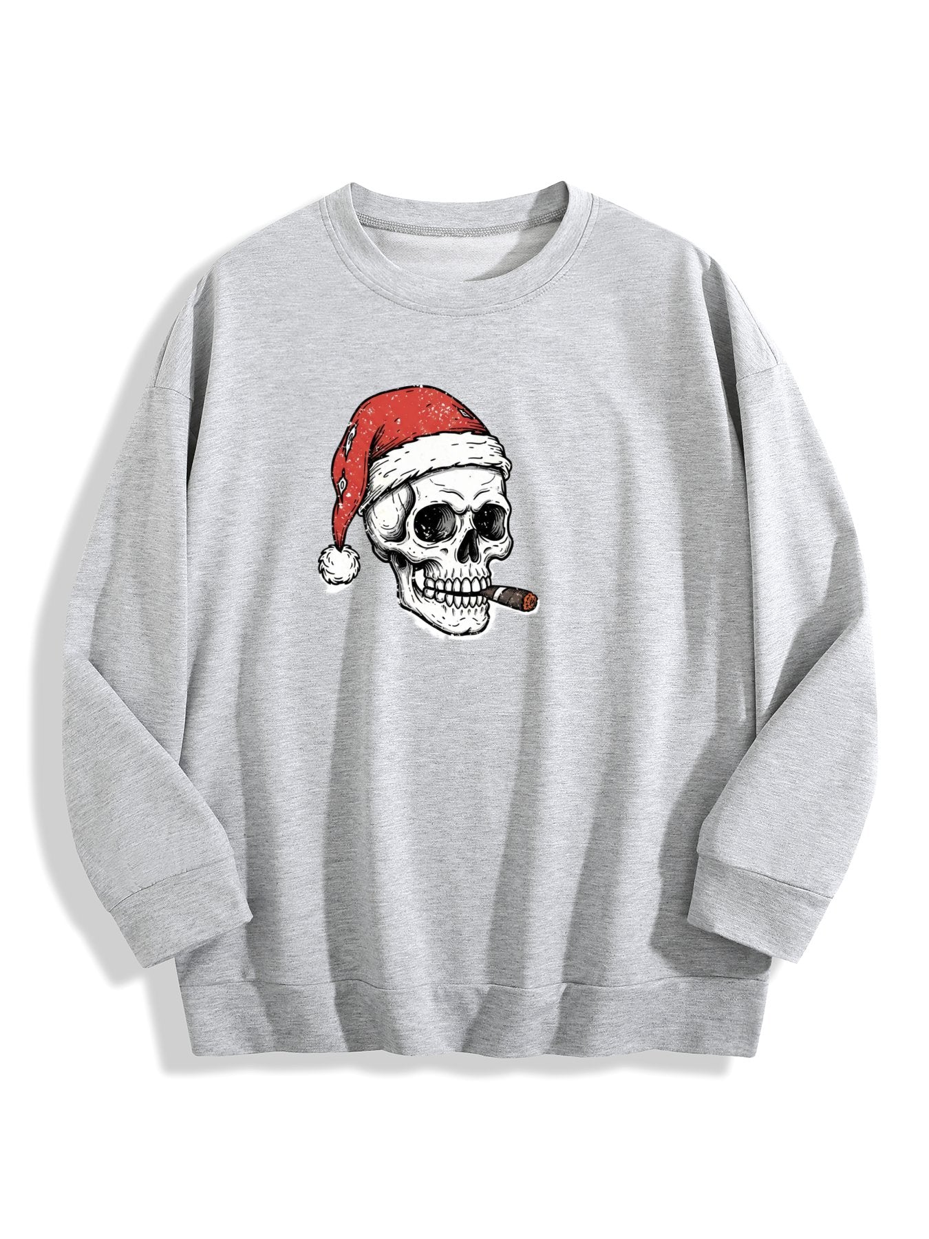 Customized Christmas-themed hoodies Skeleton smoking