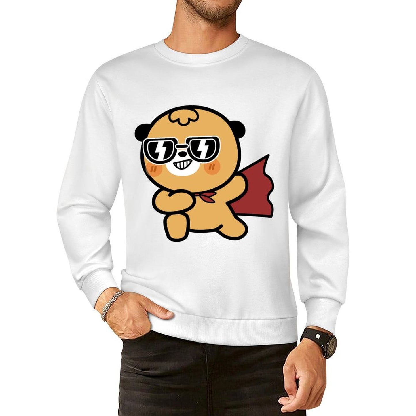 Front Patterned Long Sleeve TopPremium Finish SoftWear