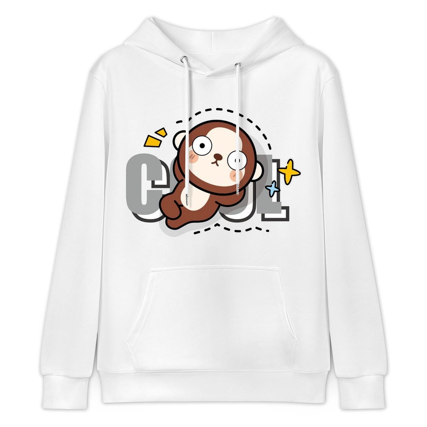 Batch-Printed Slim Fit Front Graphic Hoodies