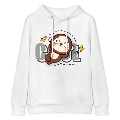 Batch-Printed Slim Fit Front Graphic Hoodies