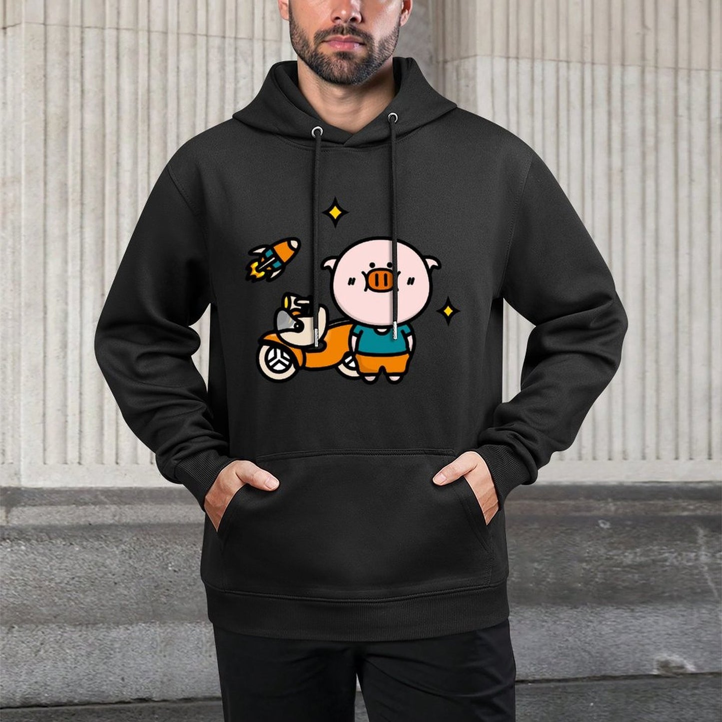 IPBR 250g Hooded Pocket Sweatshirt Front GraphicMen's Hooded  Sweatshirt4001148