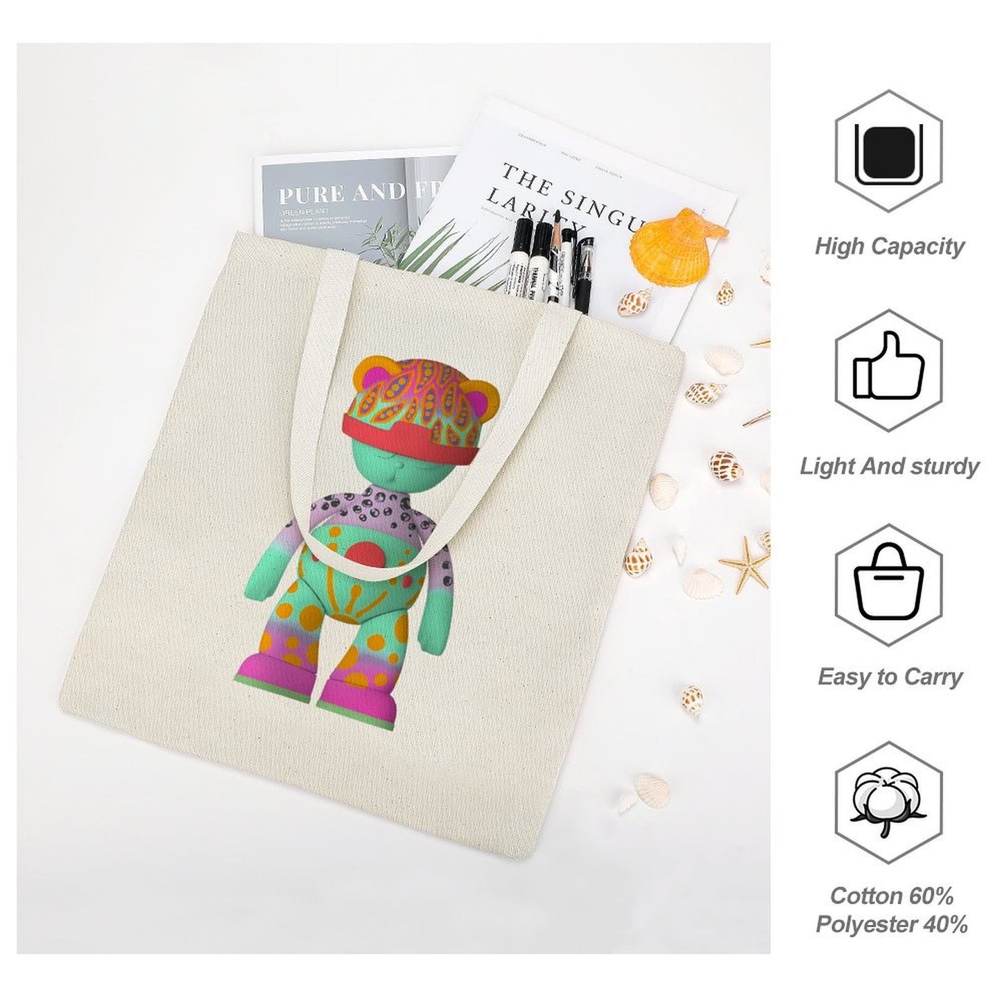 Canvas Tote Bag 6000102-2 Style 34x40cm