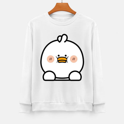 Front Patterned Long Sleeve TopTear-Resistant Unisex