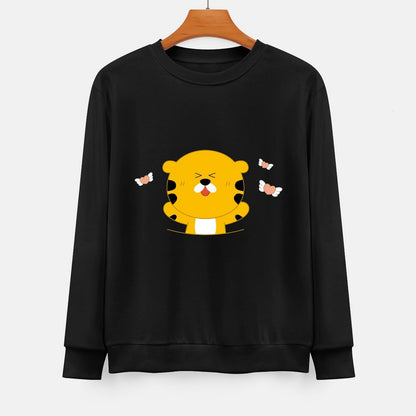  Front Patterned Long Sleeve TopFitted Street