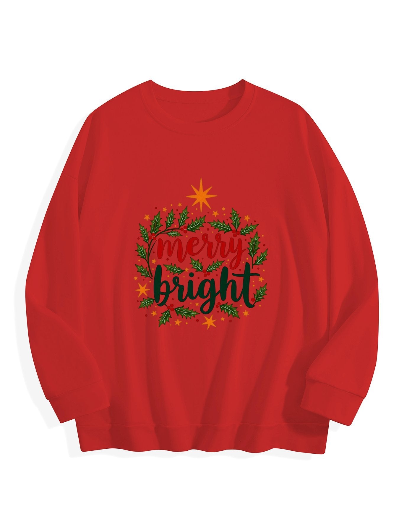 Customizable Christmas-themed long-sleeved Christmas Merry