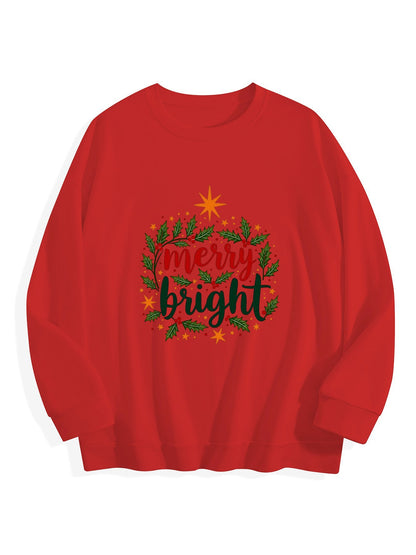 Customizable Christmas-themed long-sleeved Christmas Merry