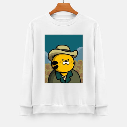 Front Patterned Long Sleeve TopFitted DailyFit