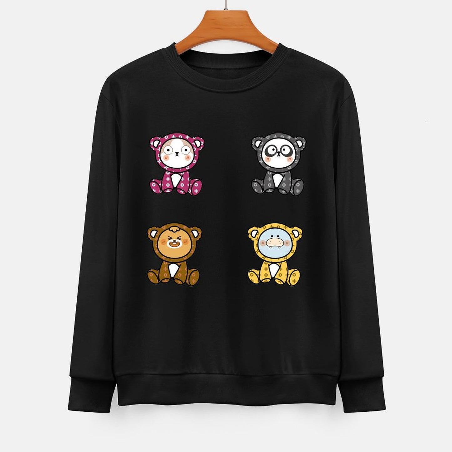  Front Patterned Long Sleeve TopSoftFeel Basic