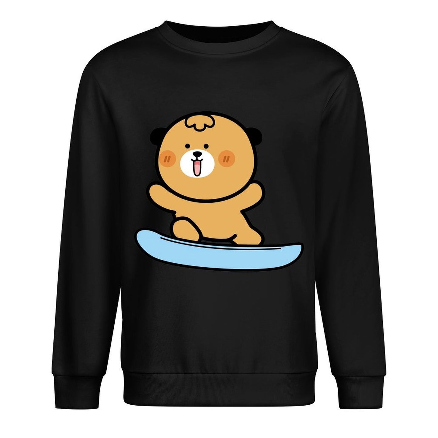 Front Patterned Long Sleeve TopPlain PremiumSeries