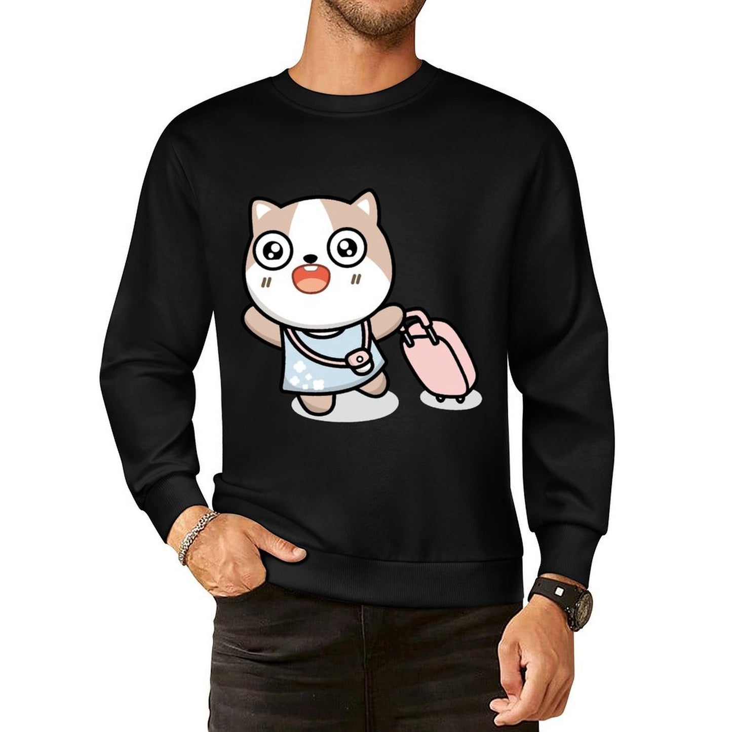Front Patterned Long Sleeve TopClean ActiveWear