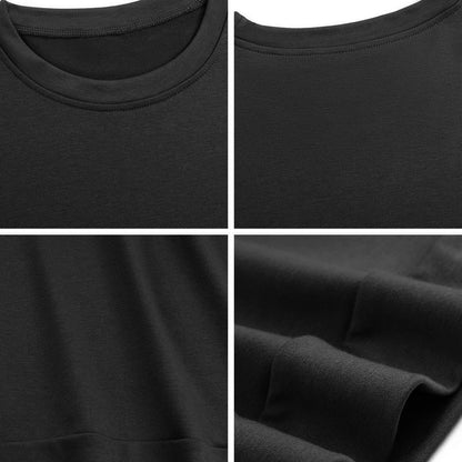 240g Crew Neck Sweatshirt - Black-back