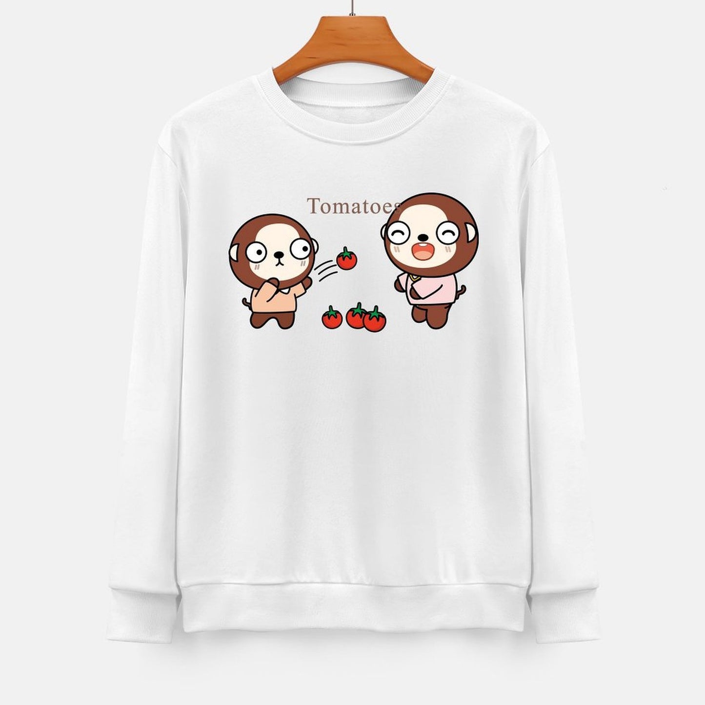 Front Patterned Long Sleeve TopStrong Printed