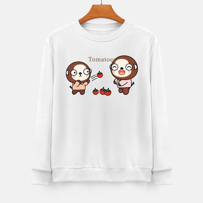 Front Patterned Long Sleeve TopStrong Printed