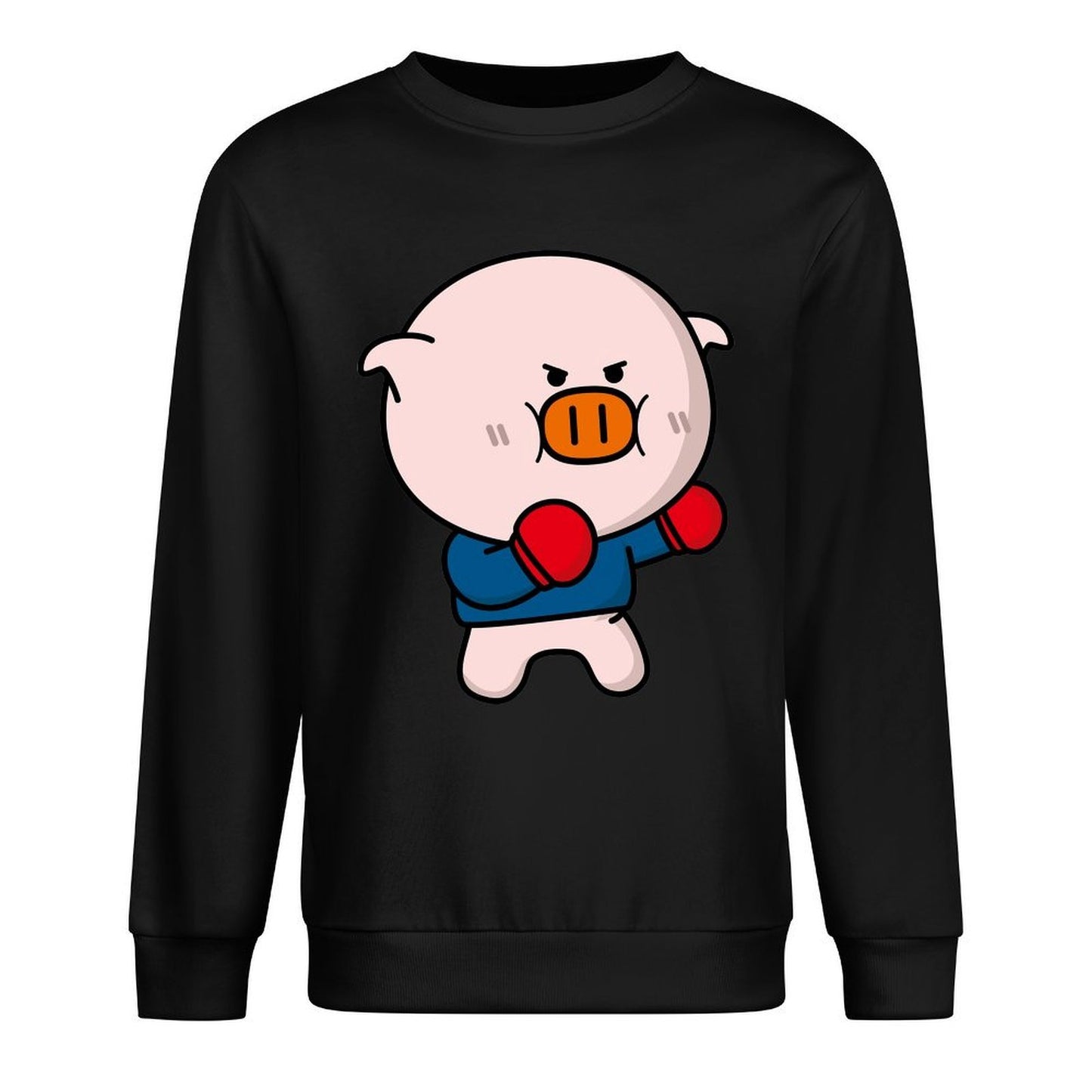 Front Patterned Long Sleeve TopDaily Relaxed Fit