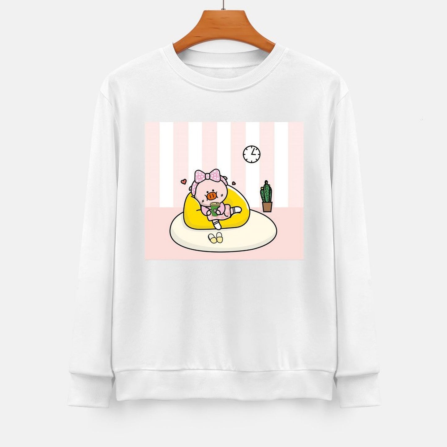 Front Patterned Long Sleeve TopLogo-Ready RegularFit