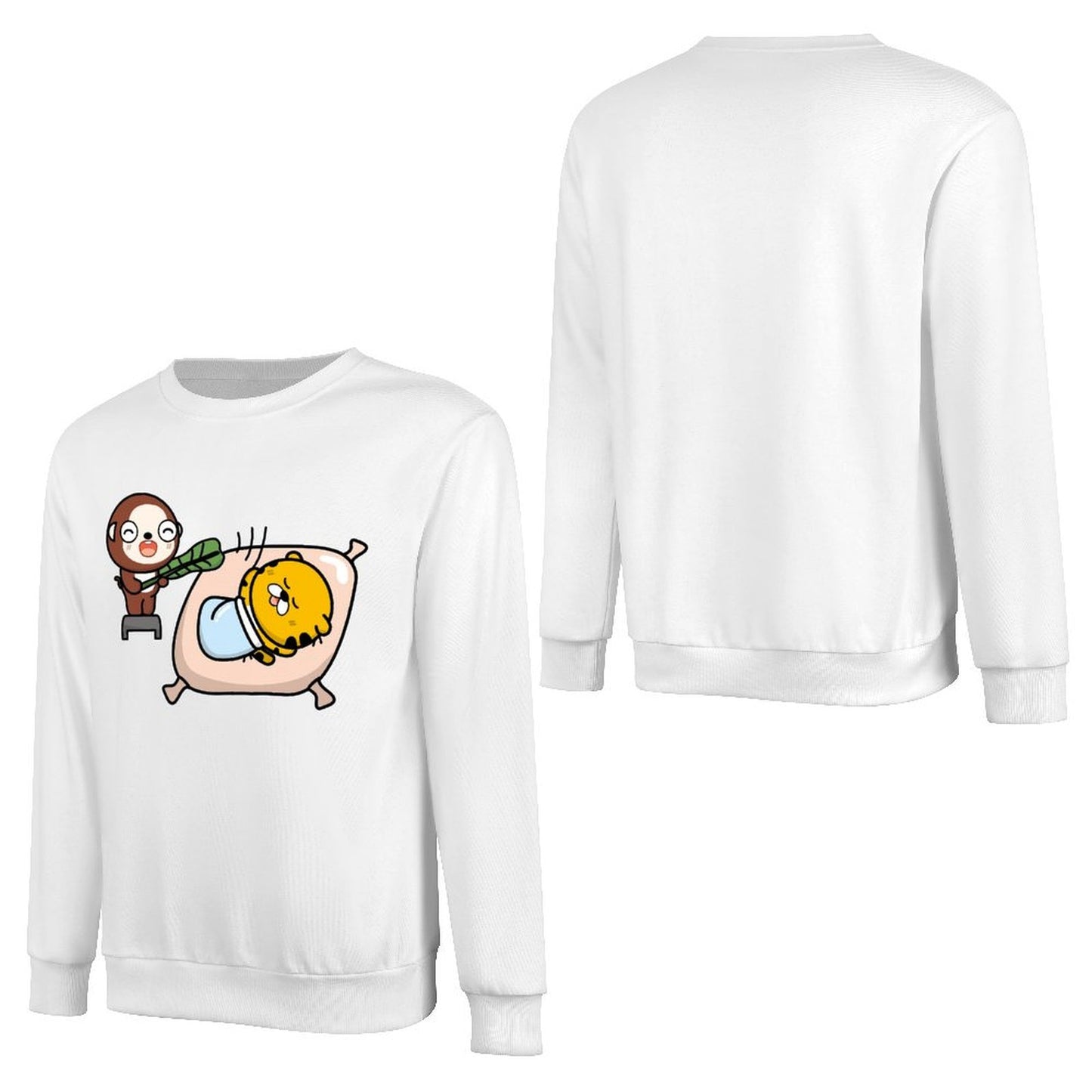 Front Patterned Long Sleeve TopSharp Cotton