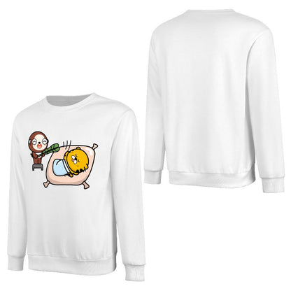 Front Patterned Long Sleeve TopSharp Cotton