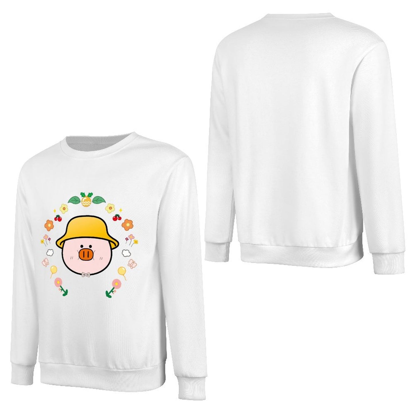 Front Patterned Long Sleeve TopSoftWear Natural