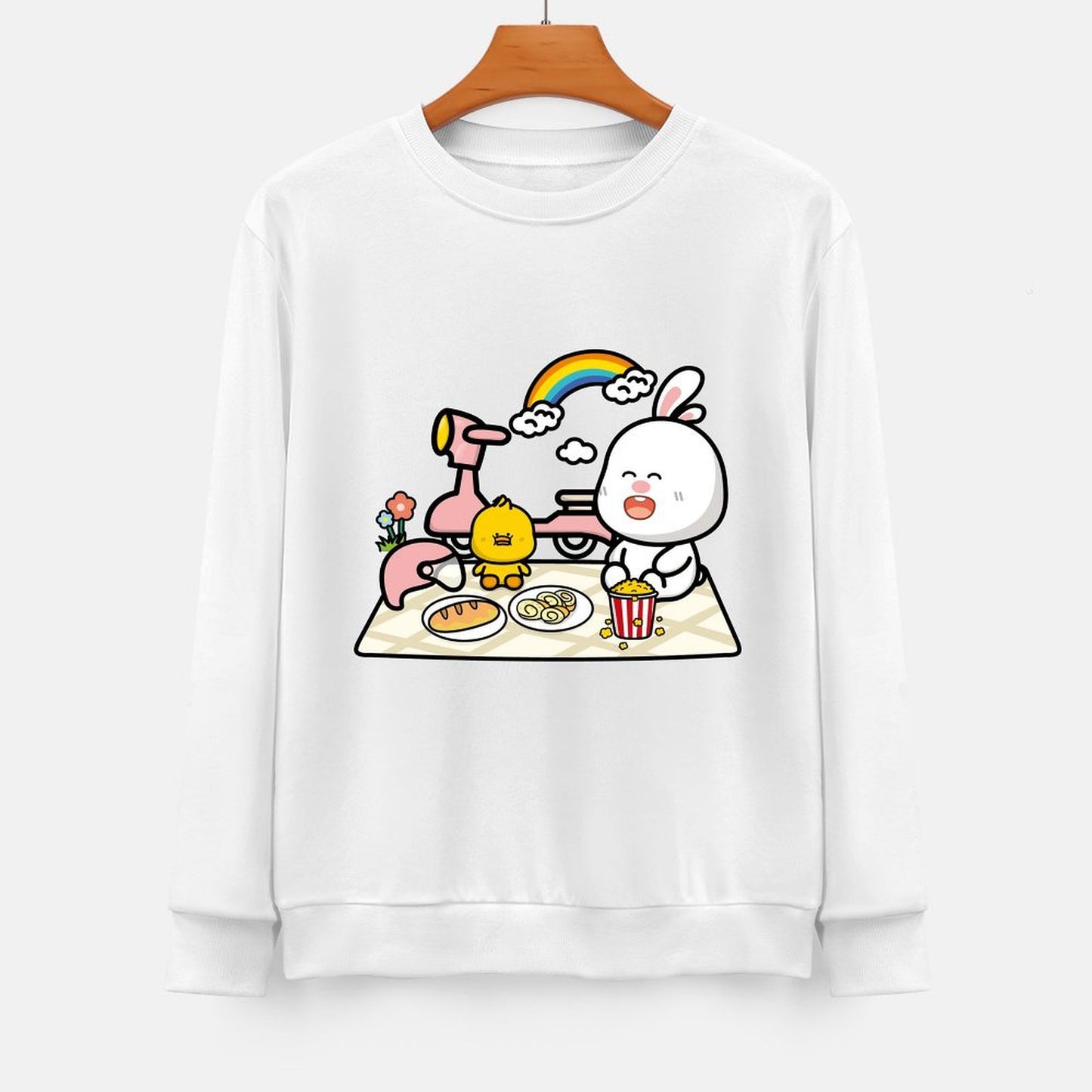 Front Patterned Long Sleeve TopDurable Sport