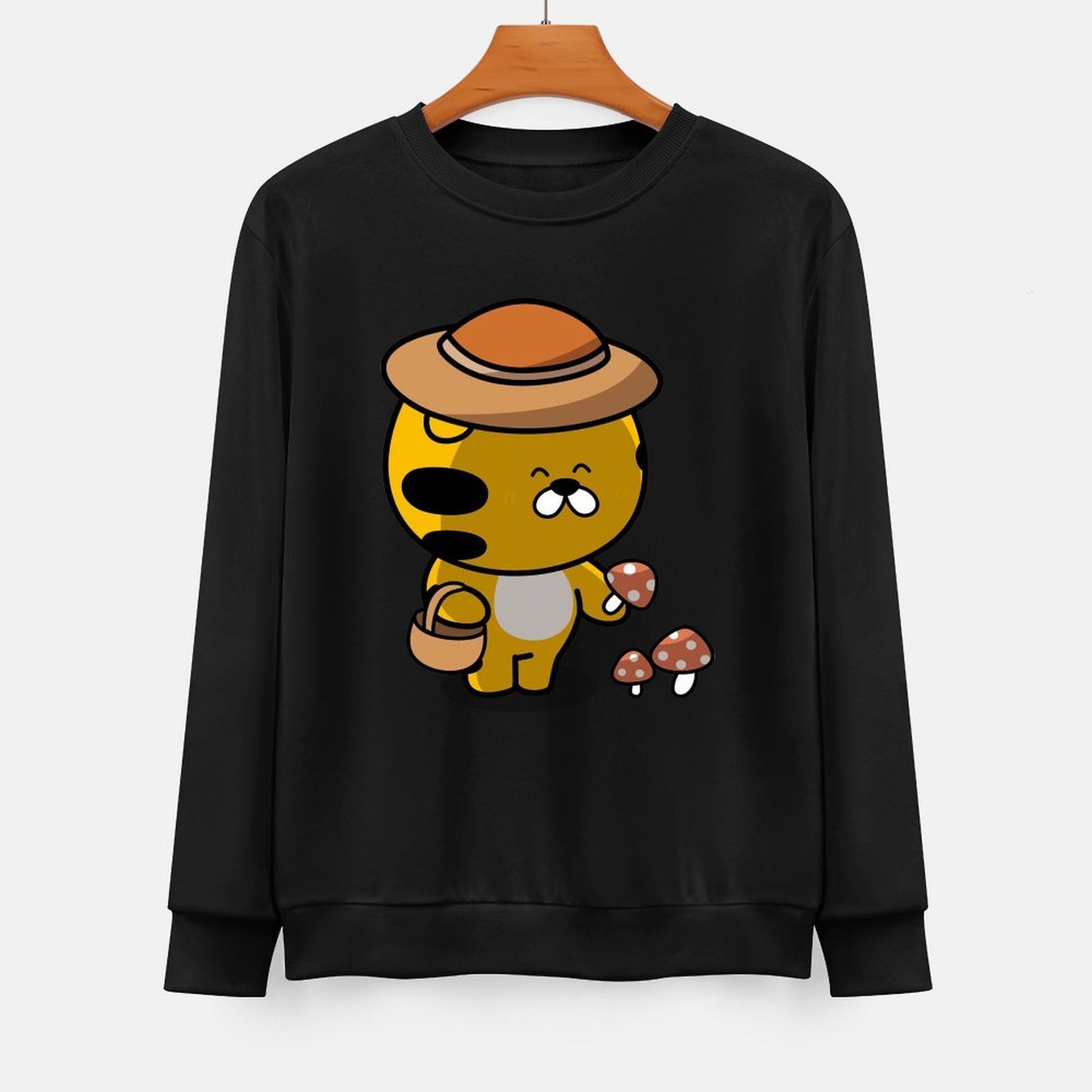  Front Patterned Long Sleeve TopCasual Modern