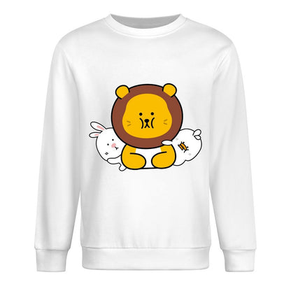 Front Patterned Long Sleeve Top100% Cotton Pocket Tee