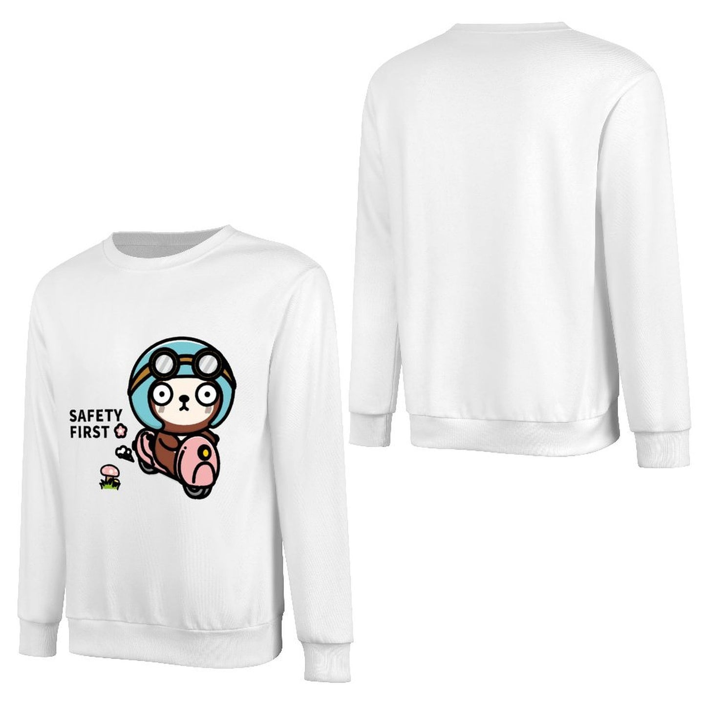 Front Patterned Long Sleeve TopBatch-Printed Midweight