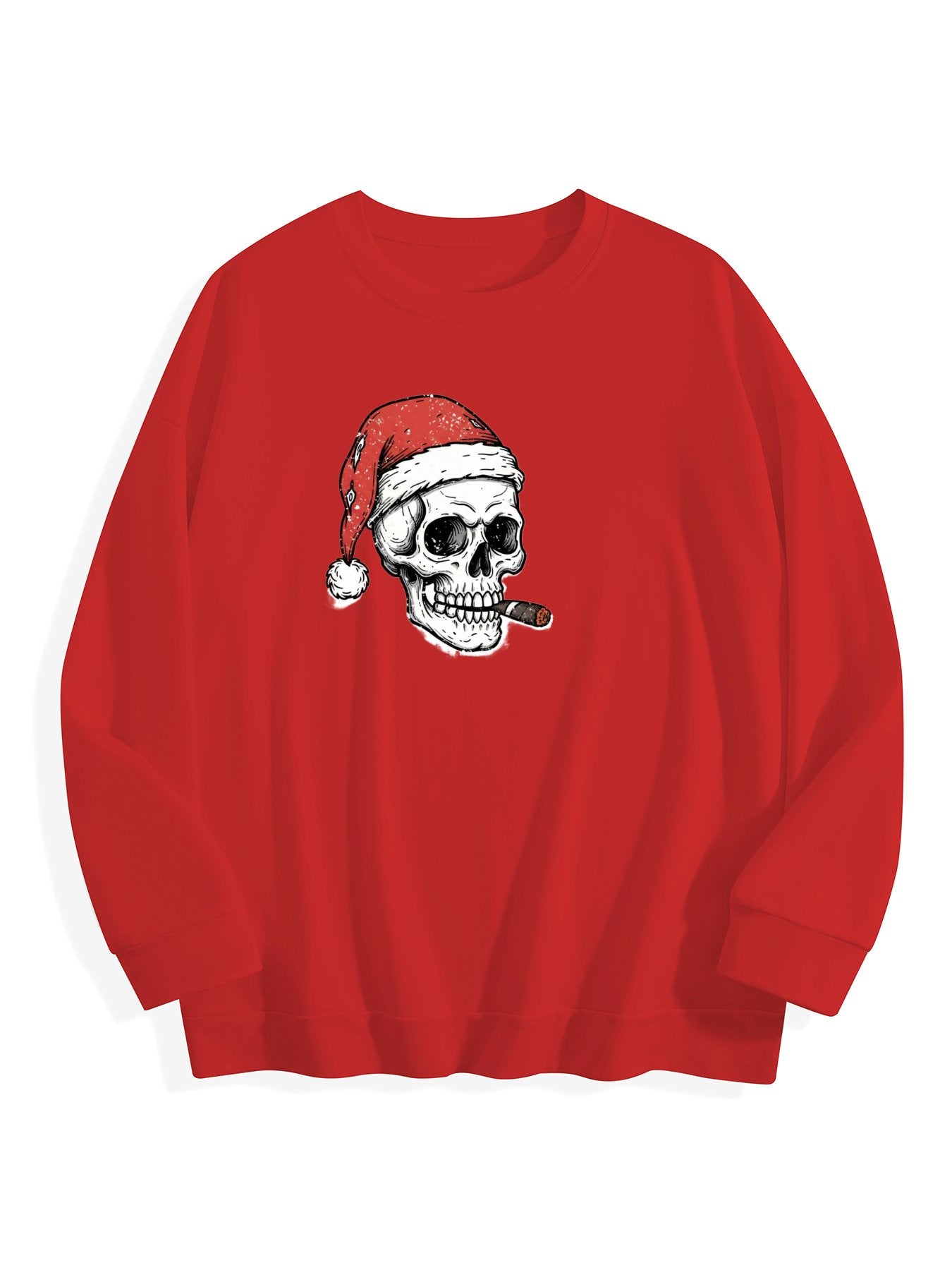 Customized Christmas-themed hoodies Skeleton smoking