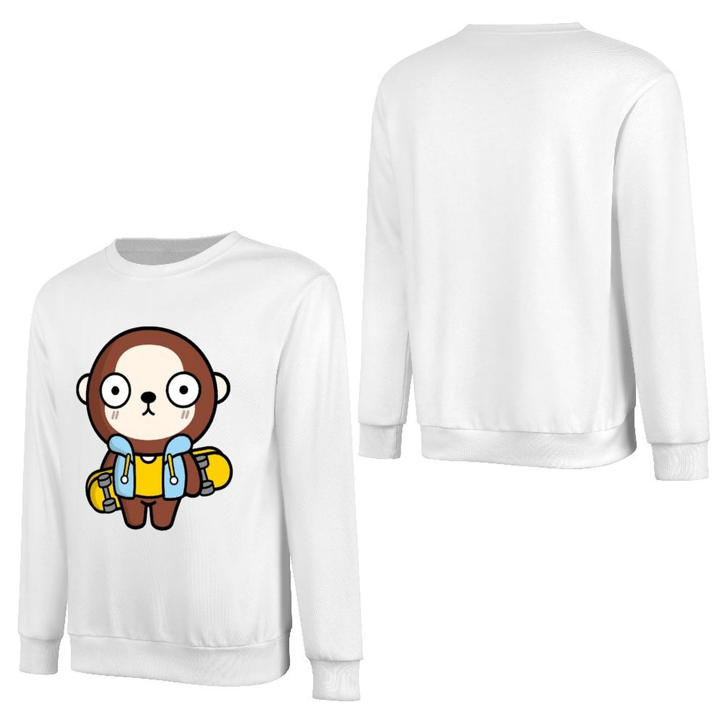 Front Patterned Long Sleeve TopRelaxed LooseFit