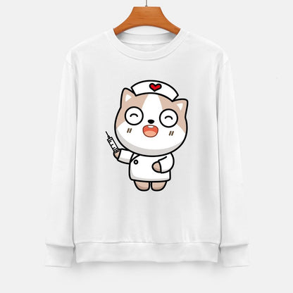 Front Patterned Long Sleeve TopRelaxed Colorfast