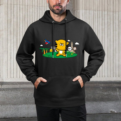 Classic Fit Daily Front Graphic Hoodies