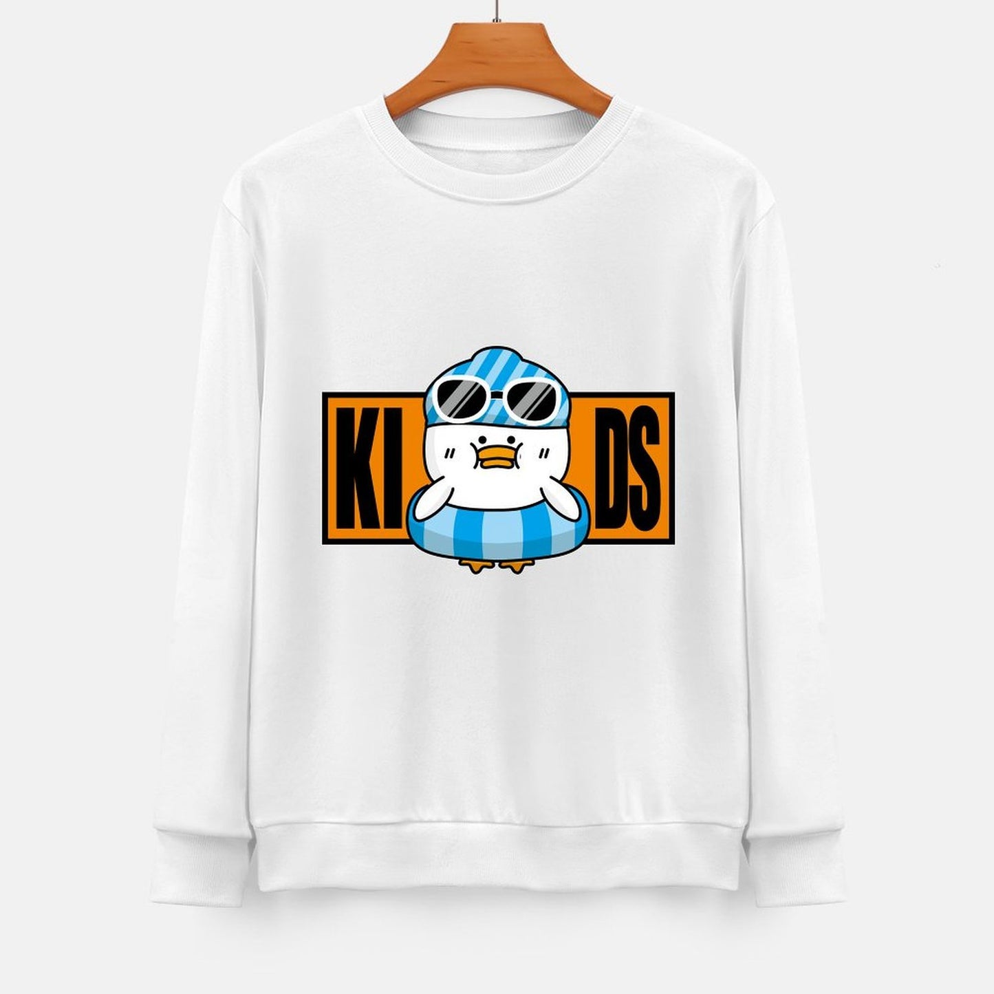 Front Patterned Long Sleeve TopSport Cotton