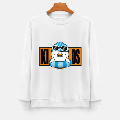 Front Patterned Long Sleeve TopSport Cotton