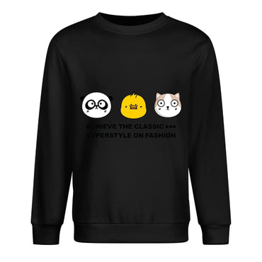 Front Patterned Long Sleeve TopStrong Fade-Resistant