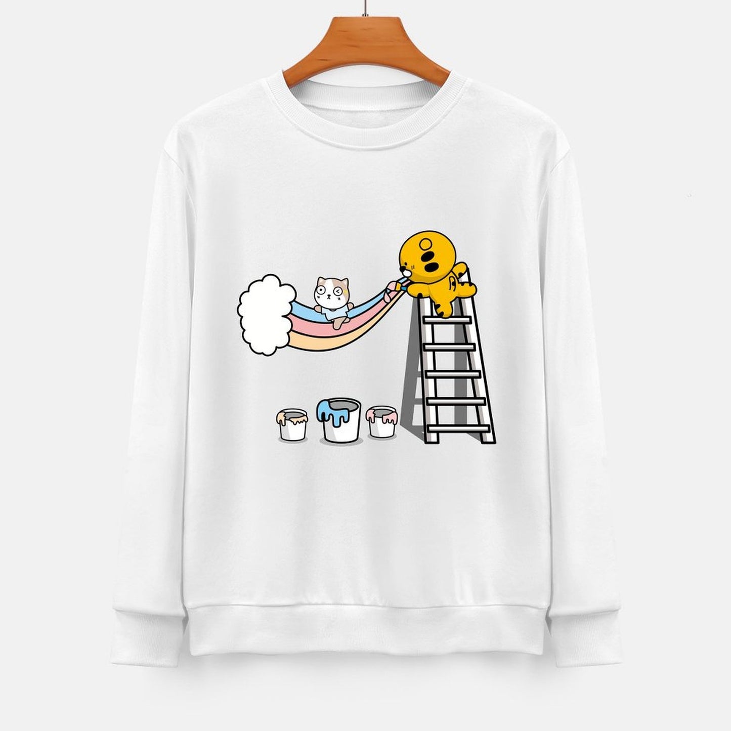 Front Patterned Long Sleeve TopSmooth Feel Classic