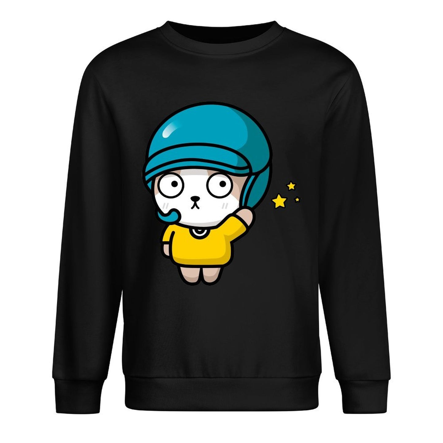 Front Patterned Long Sleeve TopMinimalist Smooth Feel