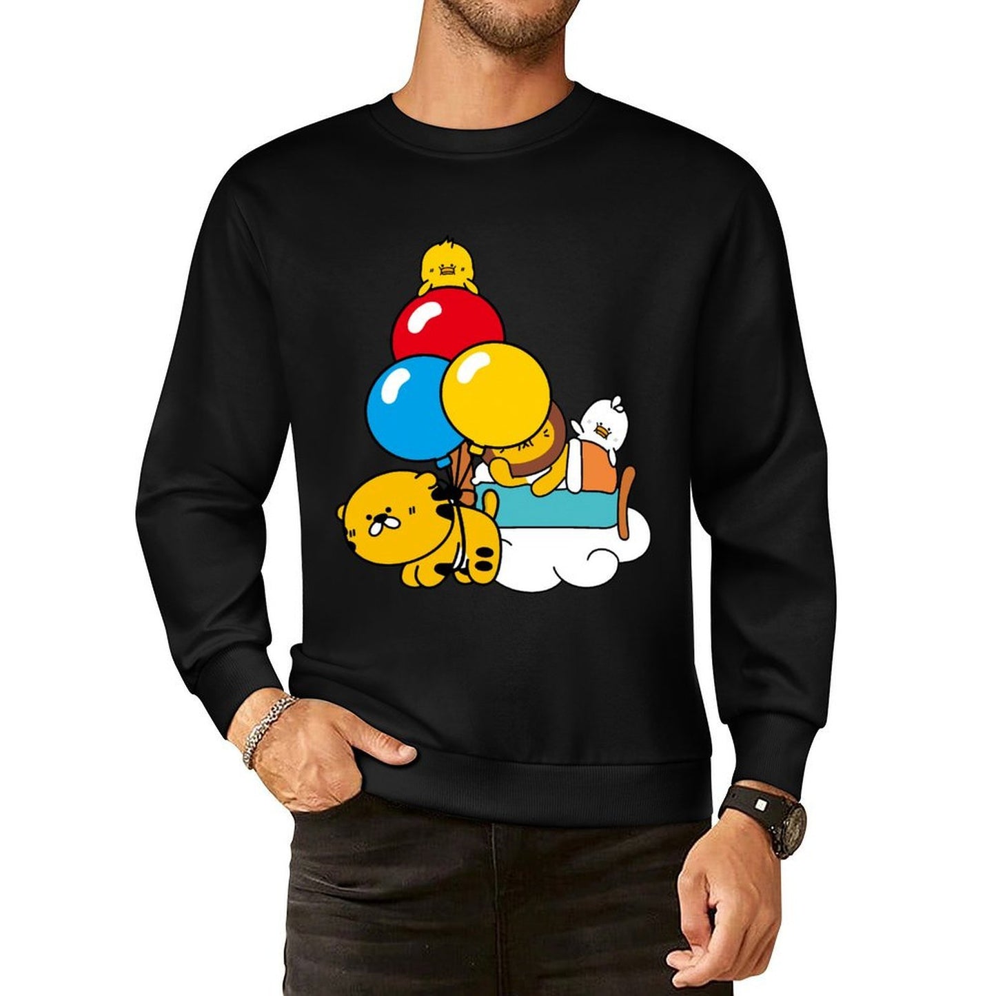 Front Patterned Long Sleeve TopEverydaySeries Smooth